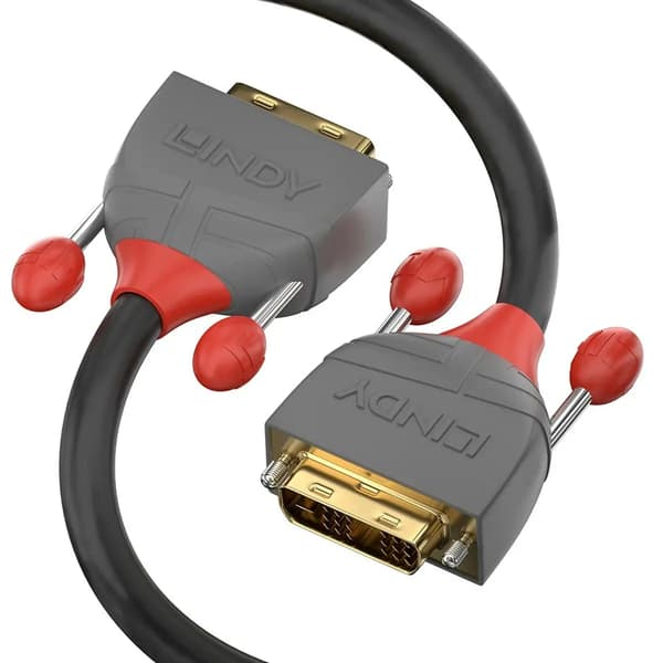 DVI-kabel LINDY 36224 Sort 5 m