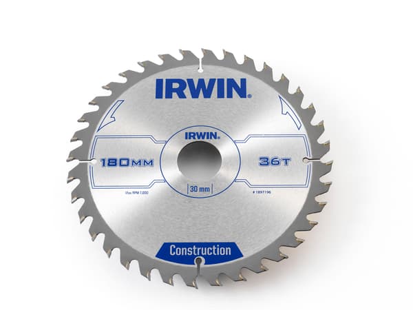 Cirkelsåg 180x30x2,5mm 36z ATB CONSTRUCTION IRWIN