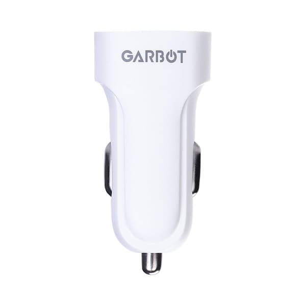 Garbot Grab&Go Dobbelt USB Biloplader 10W Hvid