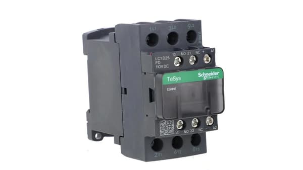 TeSys Deca effektkontaktor 25A 3P 110V DC 1Z 1R LC1D25FD