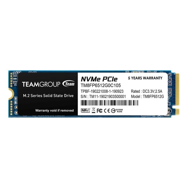 Team Group SSD MP33 - 512 GB - M.2 2280 - PCIe 3.0 x4 NVMe