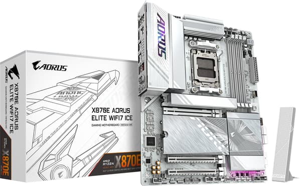 AORUS X870E ELITE WIFI7 ICE - bundkort - ATX - Socket AM5 - AMD X870E