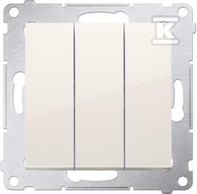 Simon 54 Premium Triple-knap (modul) 10AX, 250V~, Quick Release, Creme DP31.01/41