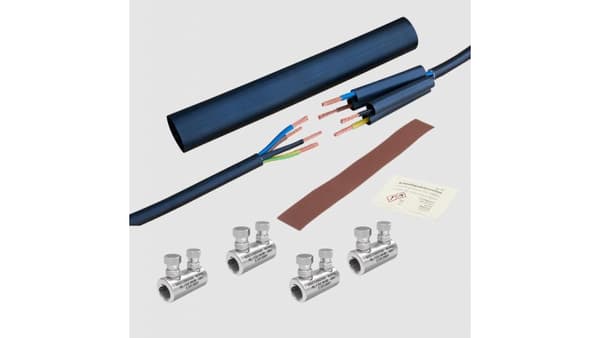 Krympmuff med kabelanslutningar med brytskruv MSCS150 Al/Cu 70-150mm 1kV 2xskruv Al MSCS1202A00