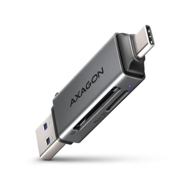 Axagon Kortläsare USB 3.2 Gen 1 Typ-C + Typ-A SD/MicroSD