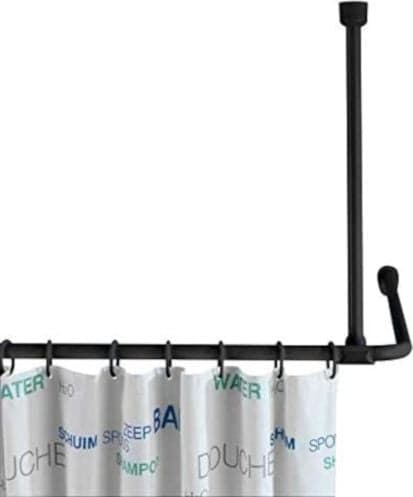 Wenko loftstøtte bruseskuffe 57 cm aluminium sort
