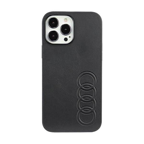 Audi Kunstlæder iPhone 13 Pro Max 6,7\" sort/sort Hardcase AU-TPUPPCIP13PM-TT/D1-BK