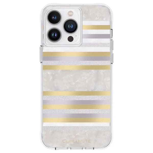 Case-Mate Pearl Stripes MagSafe - iPhone 14 Pro Max Cover Dekoreret Perlestriber