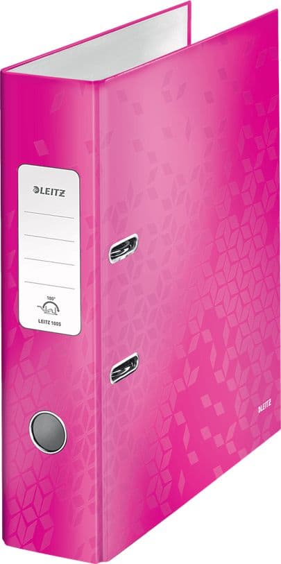 Pärm Leitz 180° Wow ram A4 80mm rosa (10K302W)