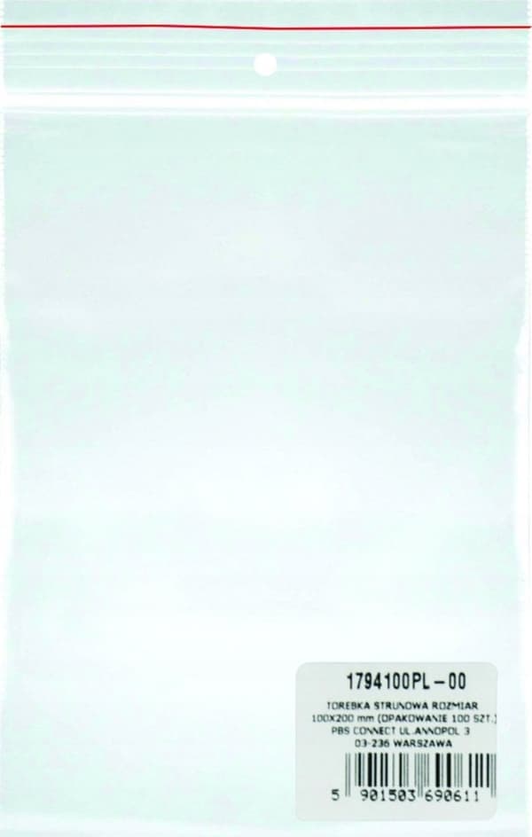 LDPE-snörpåse transparent 10x20cm 100st