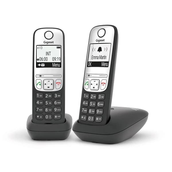 Telefon Gigaset A690DUO sort-sølv