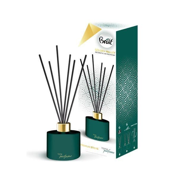 Brait Home Parfume Dekorativ Doftolja + Golden Valley Pinnar 100ml