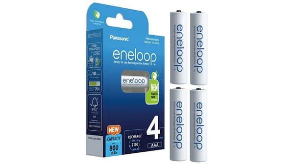 1x4 Panasonic Eneloop Micro AAA 800mAh BK-4MCDE/4BE