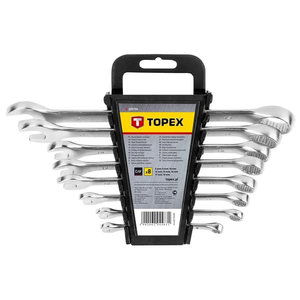 Topex Ringnyckelsats 6-19 8 delar (35D756)