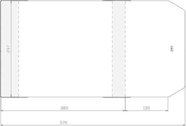 Justerbart omslag 297x520mm (50st)