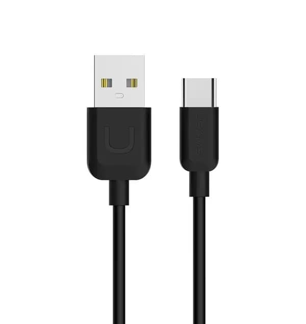 USAMS U-Turn USB-C -kaapeli 1m musta