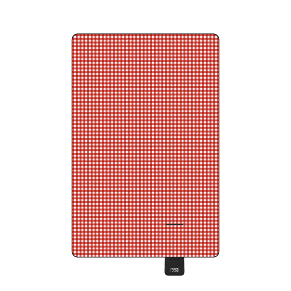 Tæppe picnictæppe med isolering 200x300 cm TEESA - rød plaid