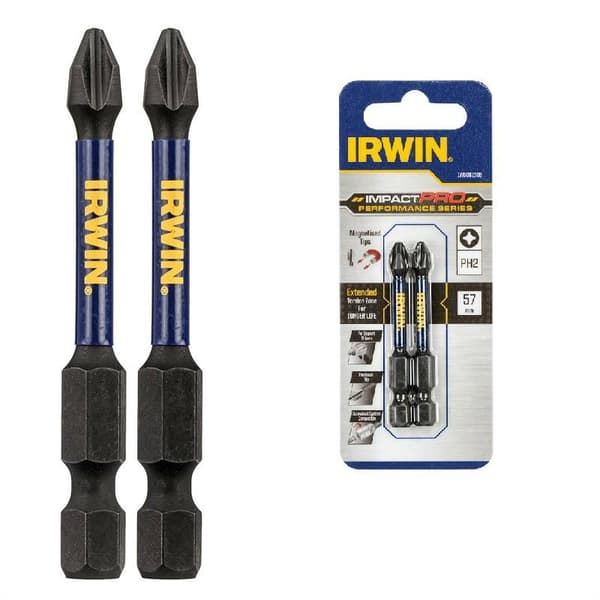 IRWIN IMPACT END PH2 x 57mm/2kpl.
