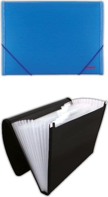 Portfölj 12 fack PP-4302 blå PENMATE