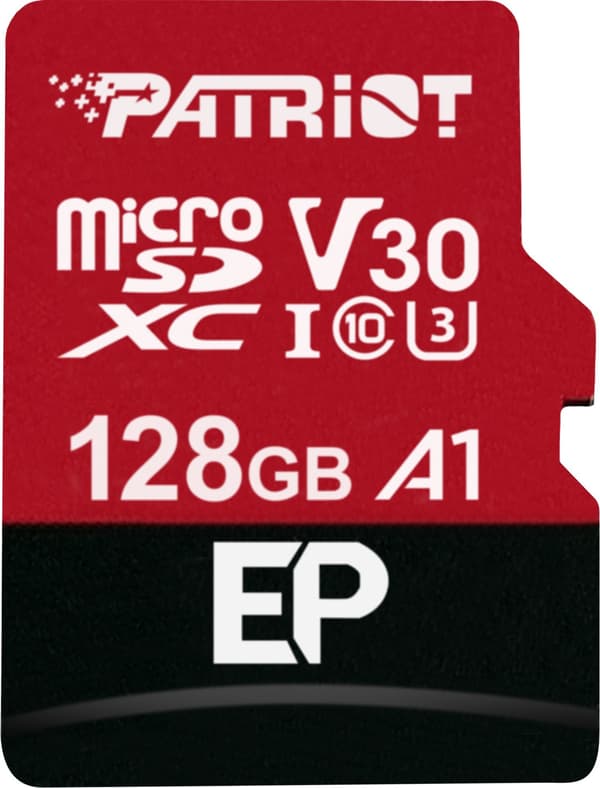 Patriot EP-serien - flashhukommelseskort - 128 GB - microSDXC UHS-I