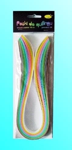 Quillingstrimler 10mmx50cm pastel 100stk