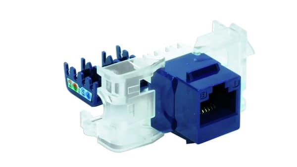 RJ45 UTP kat. 5e keystoneuttag blå (verktygsfri), DCN/FA-S682MK-8-C5E