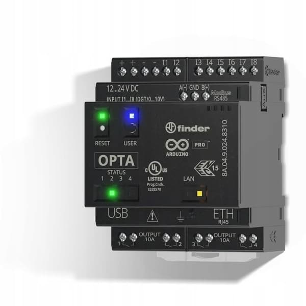 Programmerbar logiktransmitter Finder OPTA PLUS 12... 24V DC RJ45 eller MODBUS TCP/IP 8A.04.9.024.8310