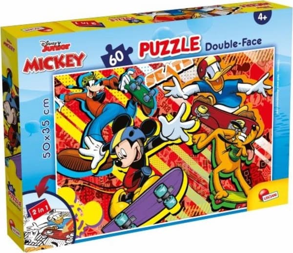 Lisciani Dobbeltsidet puslespil 60 stk. 50x35cm Mickey Mouse. 86535 LISCIANI p12
