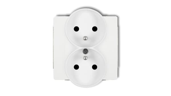 Hals Deco Stikkontakt, modul hvid 2X - DGPR-2z