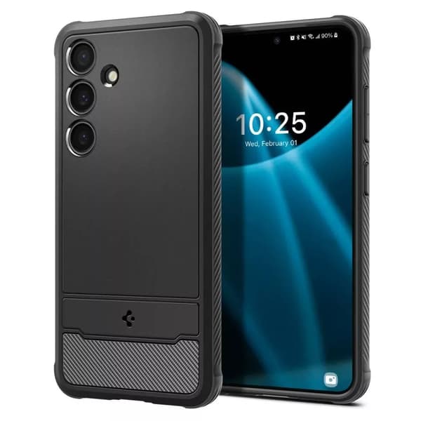 SPIGEN Rugged Armor-fodral för SAMSUNG S24 matt svart