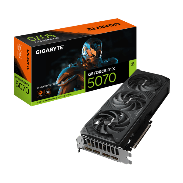 Gigabyte GeForce RTX 5070 WINDFORCE OC SFF 12G - grafikkort - GeForce RTX 5070 - 12 GB