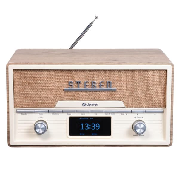 Retroradio Denver MDA-525LW lyst træ