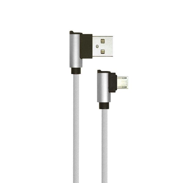 Kabel USB V-TAC USB-A - microUSB 1 m Sølv (1_778229)