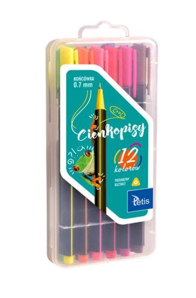 Trekantet fineliner 0,7 mm 12 farver KC001-B