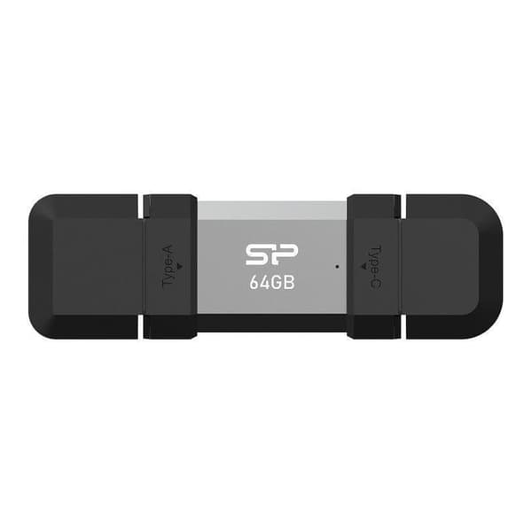 USB-minne Silicon Power Mobile C51 64GB USB-A USB 3.2 Typ-C 120Mbps Silver