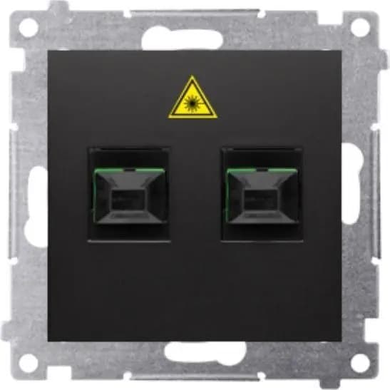 Kontakt-Simon Simon 54 Lysstik /optisk dobbelt SC/APC (Modul) sort mat DGS2.01/49