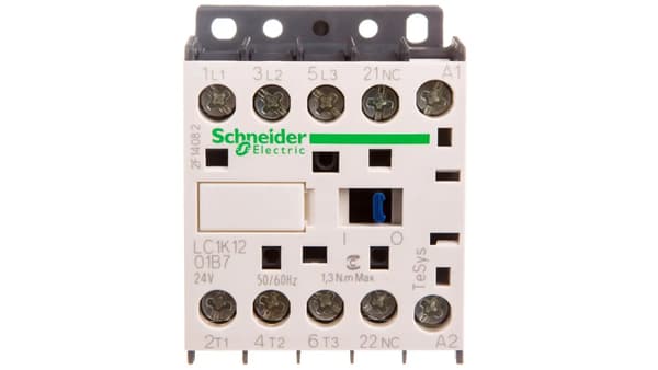 Effektkontaktor 12A 3P 24V AC 0Z 1R LC1K1201B7