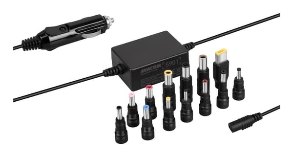 Avacom 65W bærbar adapter, flere stik, 20 V (ADDC-UNV-A65W)