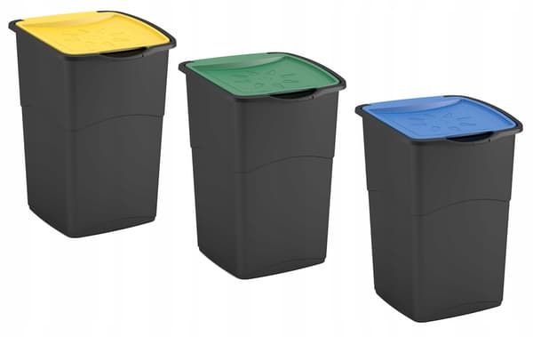 CURVER ROSKAKORI \"KORAL BIN\" 47L /MUSTA/ MIX 3kpl.