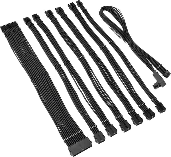 Kolink Core Pro 12V-2x6 Typ 2 Flätad Kabelutlösningssats - Jet Black