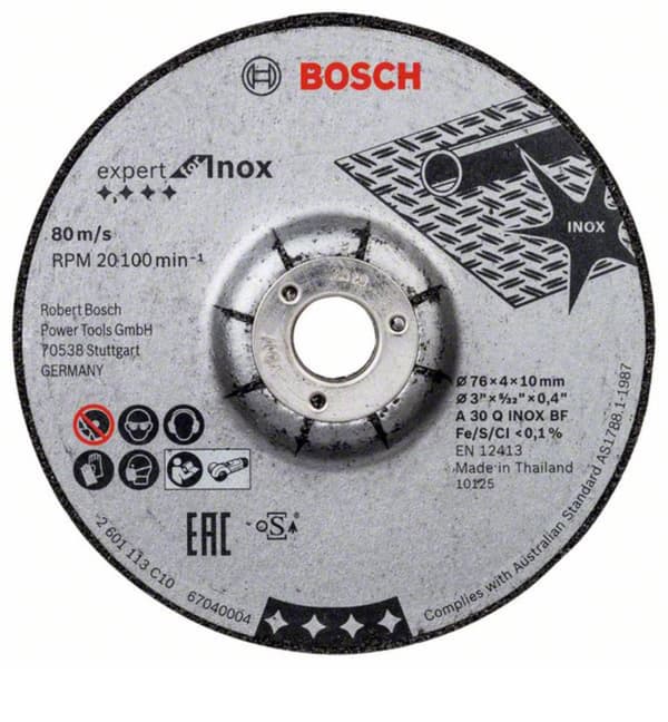 Bosch karkea hiomalaikka 76x4x10mm ExpertforInox