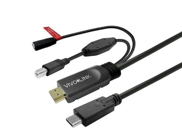 Vivolink USB-C -liitäntäkaapeli latauksella 7,5 m