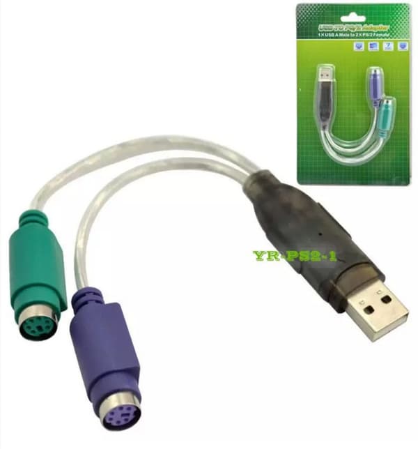 MicroConnect USB A - Konverter 2x PS/2 0,3m Understøtter W98, WinME, W2000, XP, Win7, Win8.