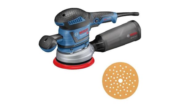 Bosch GEX 40-150 -satelliittihiontakone pahvilaatikossa