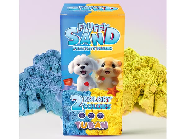 Sand Fluffy - Blå & Gul Set