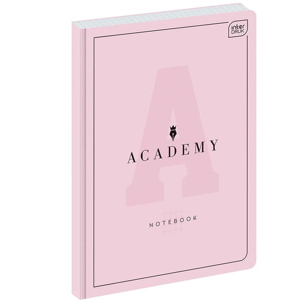 Brulion A4 96k gitter M 90g ACADEMY pastel INTERDRUK mix pris for 1 stk
