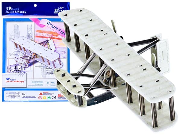 Pussel 3D flygplan Wright Flyer bröder 51 eleZA2905