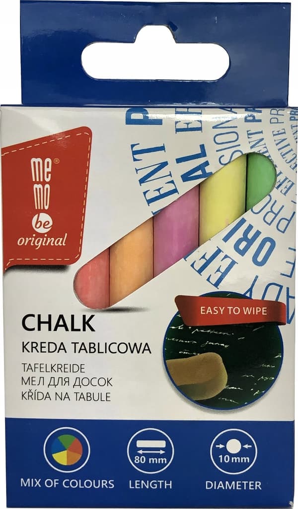Färgglad krita 12 st MemoBe