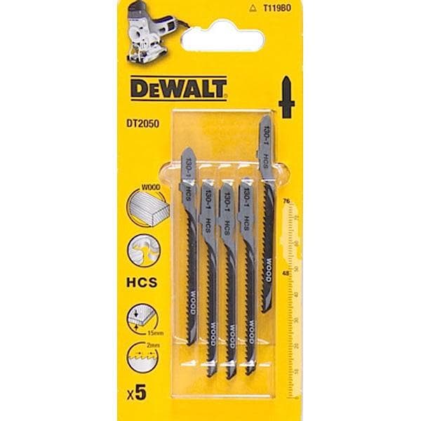 Dewalt Sticksågblad typ T HCS76x48mm 2mm 5st för trä - DT2050