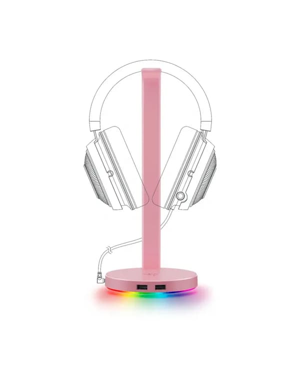 Razer Base Station Chroma V2 Quartz Hovedtelefonstativ